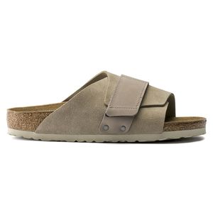 Birkenstock Kyoto Nubuck/Suede Leather Sandals - Taupe Birkenstock Kyoto Nubuck/Suede Leather Sandals - Taupe