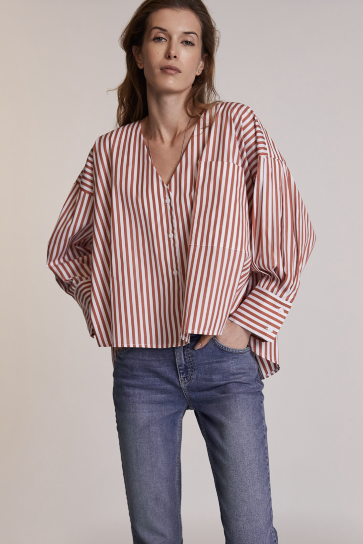 LADYBIRD Harshman Tosca Shirt - Brown Stripes - Image 1 of 1