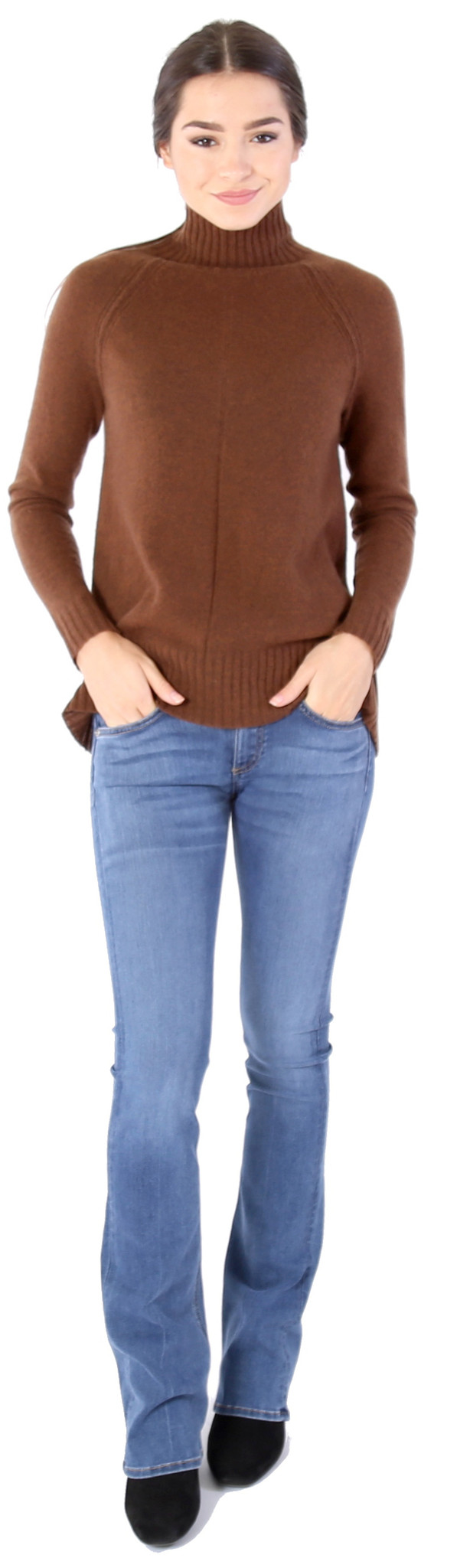 White + Warren Cashmere Raglan Standneck White + Warren Cashmere Raglan Standneck