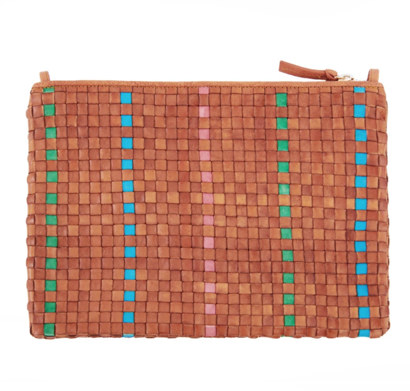 【美品】 CLARE VIVIER Flat Clutch tan