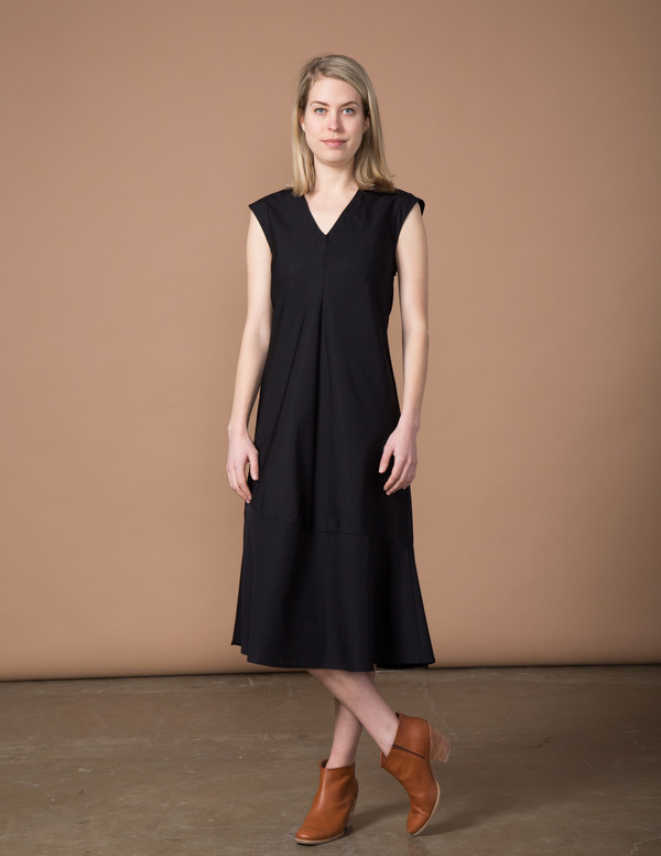 SBJ Austin Winny Dress - Black Poplin SBJ Austin Winny Dress - Black Poplin
