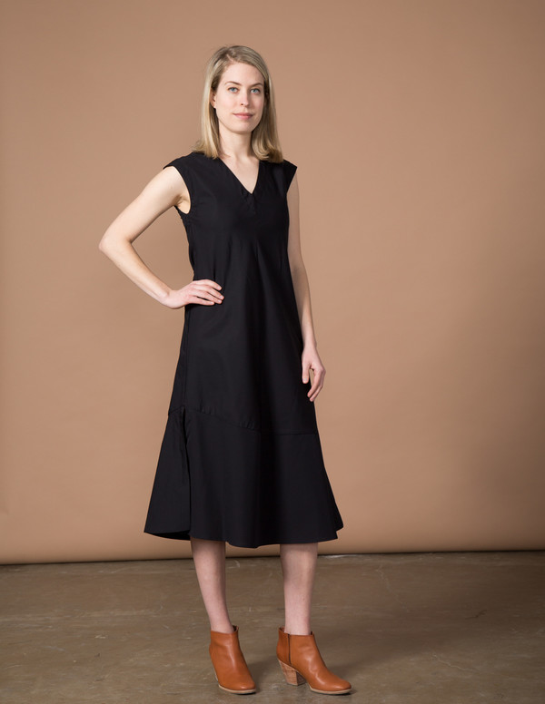 SBJ Austin Winny Dress - Black Poplin SBJ Austin Winny Dress - Black Poplin
