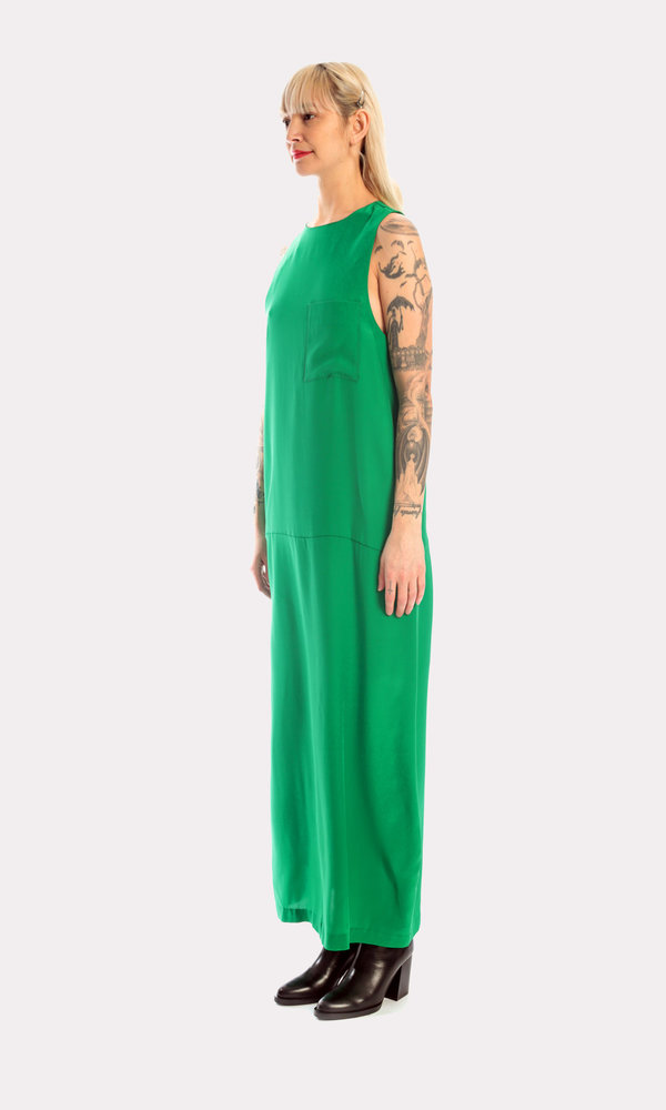 Kurt Lyle Inaugural Silk Sheath in Kermit Kurt Lyle Inaugural Silk Sheath in Kermit