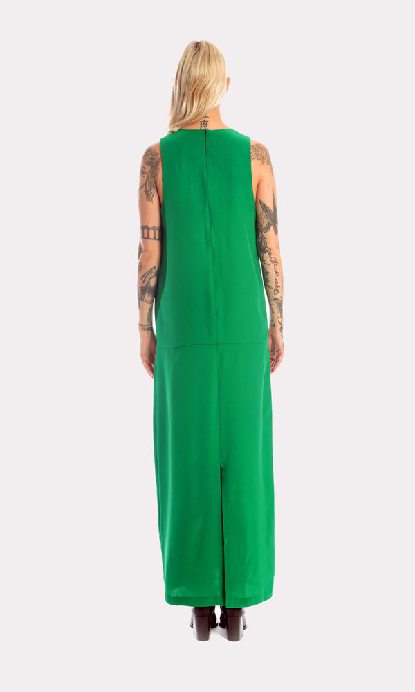 Kurt Lyle Inaugural Silk Sheath in Kermit Kurt Lyle Inaugural Silk Sheath in Kermit