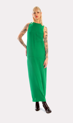 Kurt Lyle Inaugural Silk Sheath in Kermit Kurt Lyle Inaugural Silk Sheath in Kermit