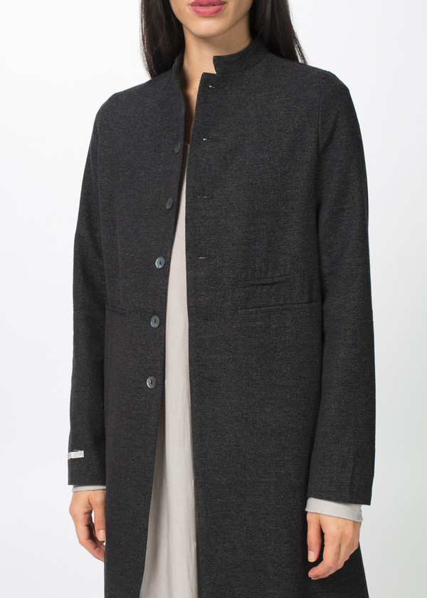 mandarin collar long jacket