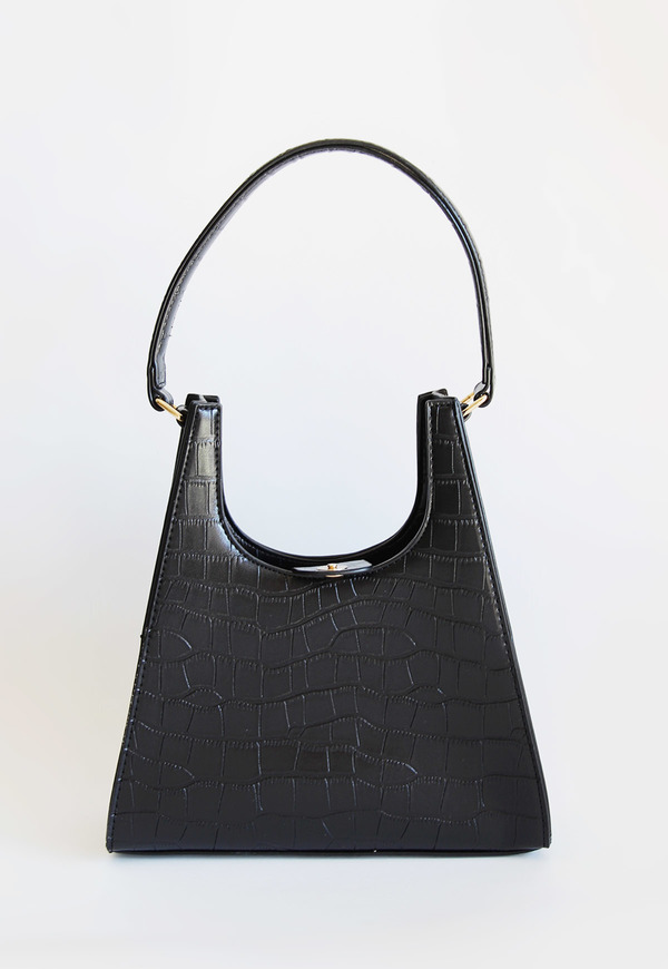 Collection and Co Aries Faux Croc Bag - Black Collection and Co Aries Faux Croc Bag - Black
