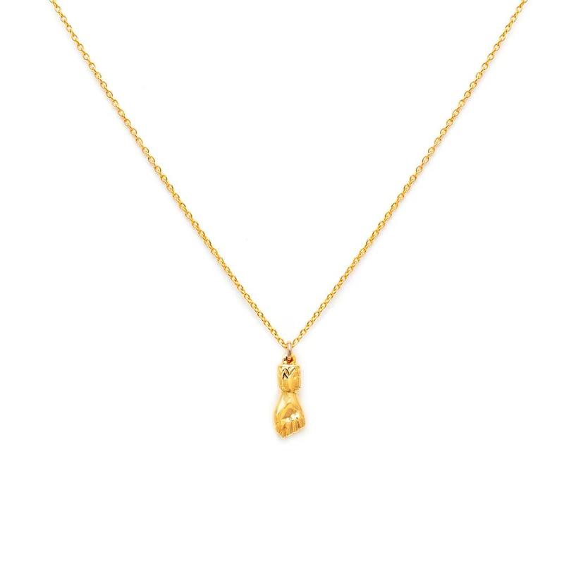 注目！【leah alexandra】海外セレブ愛用★FIGA NECKLACE Leah Alexandra Figa Necklace - Gold | Garmentory