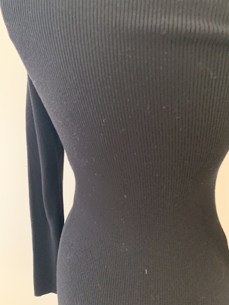 [Pre-loved] Autumn Cashmere Wool Zip Up Dress - Black