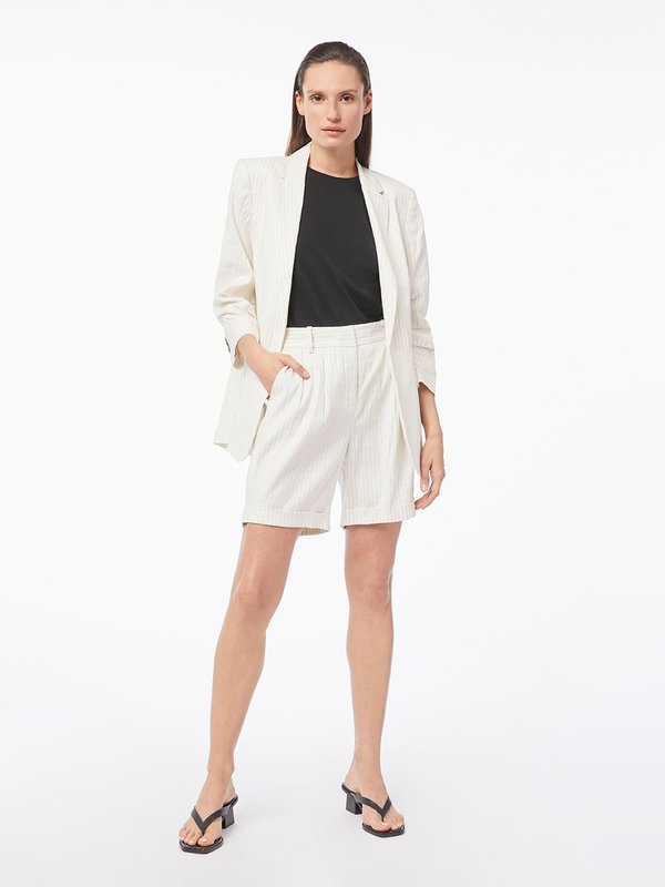 FRAME Denim Pleated Boyfriend Blazer Garmentory