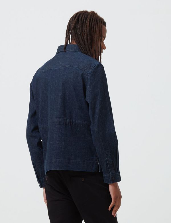 Folk Clothing Plinth Slub Denim Jacket - Indigo Blue Folk Clothing Plinth Slub Denim Jacket - Indigo Blue