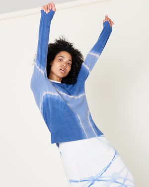 Raquel Allegra Boyfriend Crew - Blue Tie Dye Raquel Allegra Boyfriend Crew - Blue Tie Dye