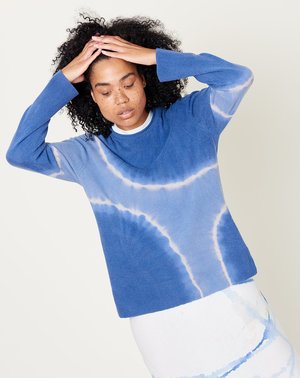 Raquel Allegra Boyfriend Crew - Blue Tie Dye Raquel Allegra Boyfriend Crew - Blue Tie Dye