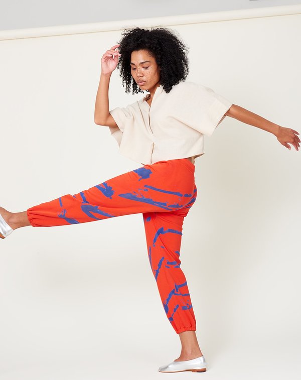 Raquel Allegra Sweatpant - Red/Blue Paint Raquel Allegra Sweatpant - Red/Blue Paint