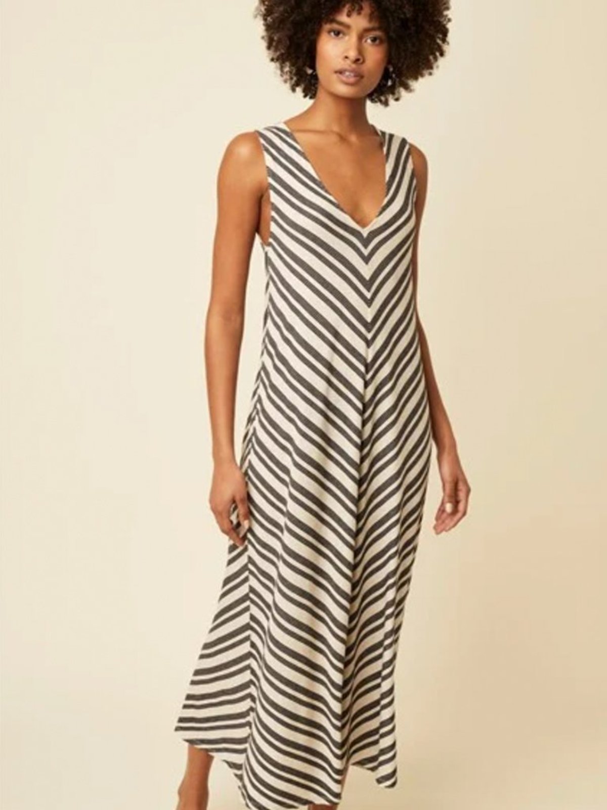 Great Plains Lumi Stripe Dress - Natural/Black - Image 2 of 4