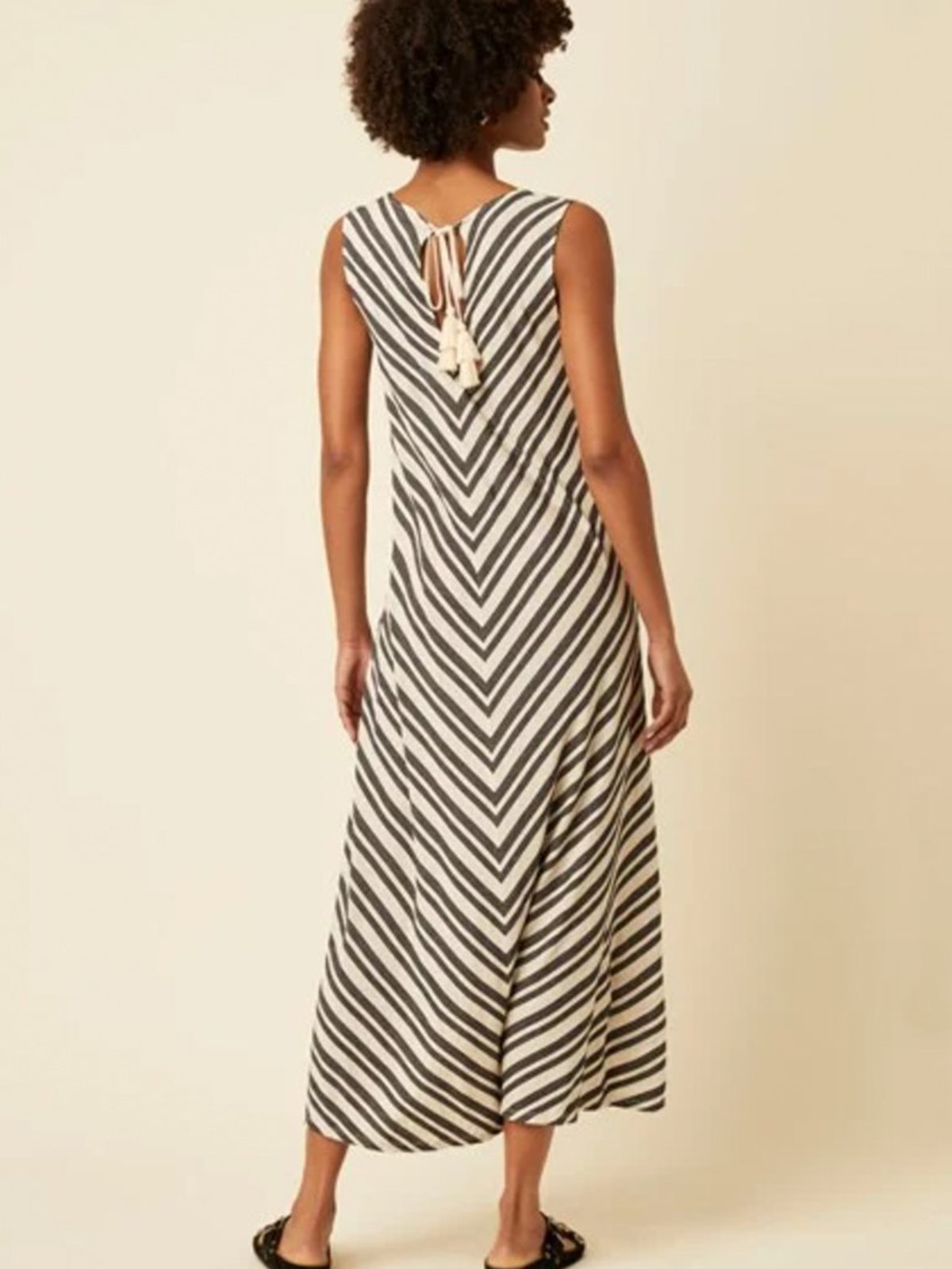 Great Plains Lumi Stripe Dress - Natural/Black - Image 3 of 4