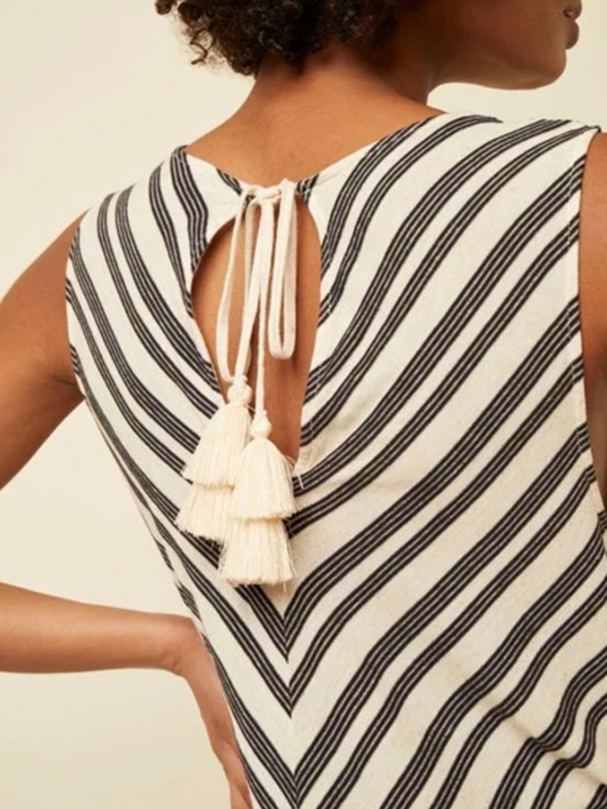 Great Plains Lumi Stripe Dress - Natural/Black - Image 4 of 4