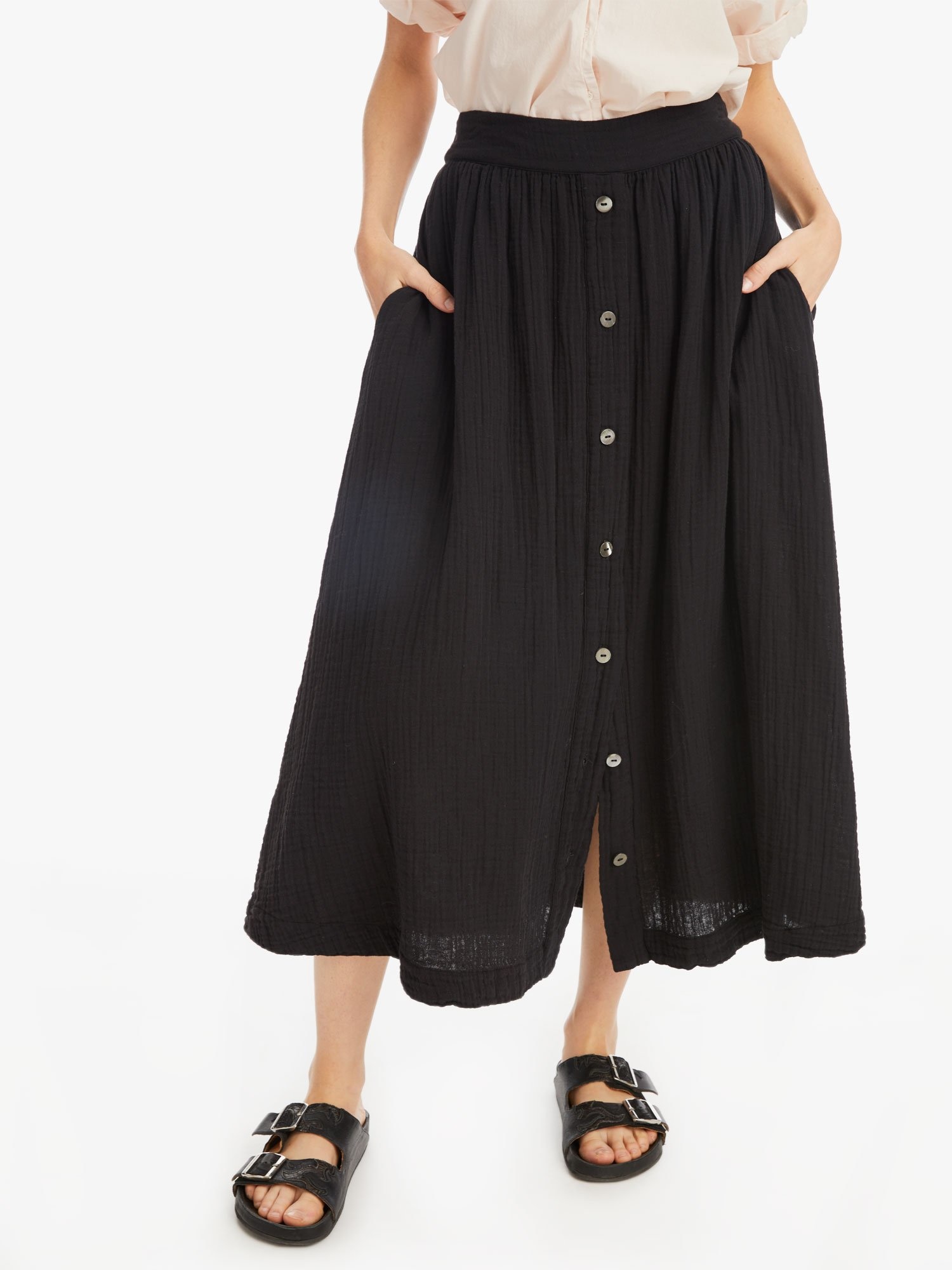 Xirena Cotton Gauze Midi Skirt Garmentory