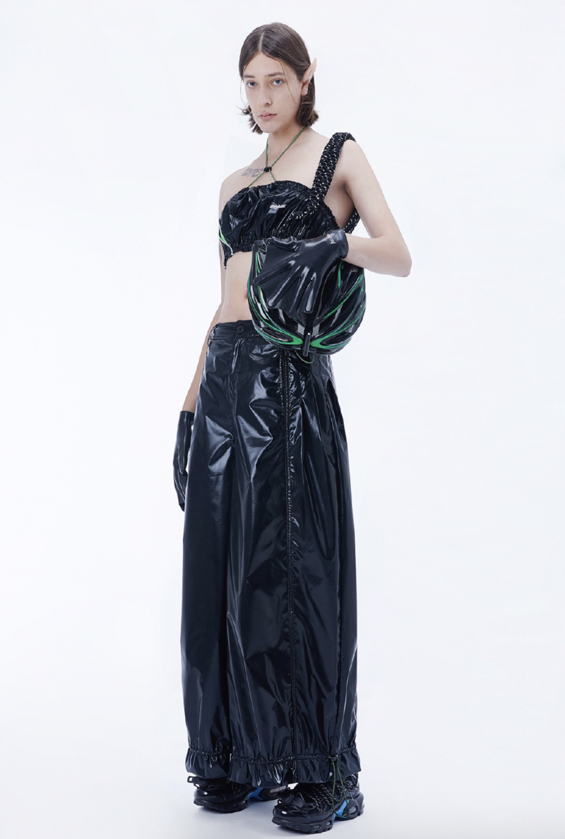 NUTEMPEROR Xenotransplantation Reflective Trousers - Black 