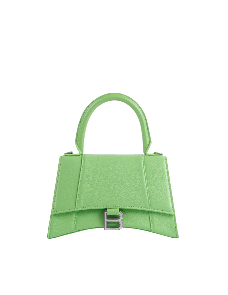 【関税&送料込】Balenciaga Mint Green Leather Small Hourglas Balenciaga Light Green Croc Embossed Leather Soft Hourglass