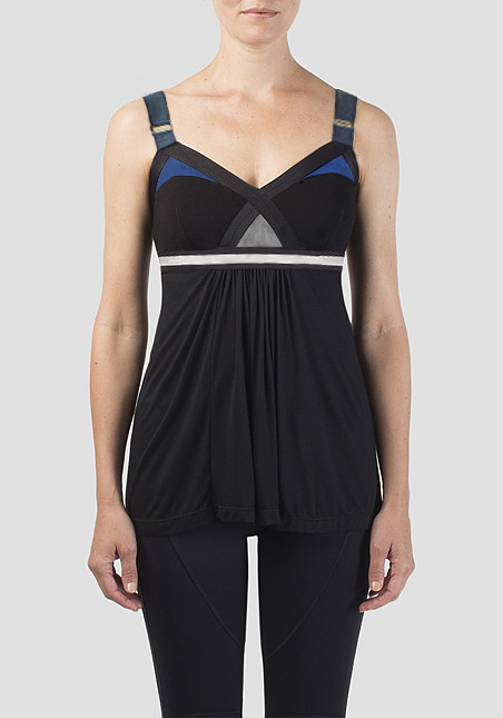 VPL Convexity Breaker Tank: Black with Azure VPL Convexity Breaker Tank: Black with Azure