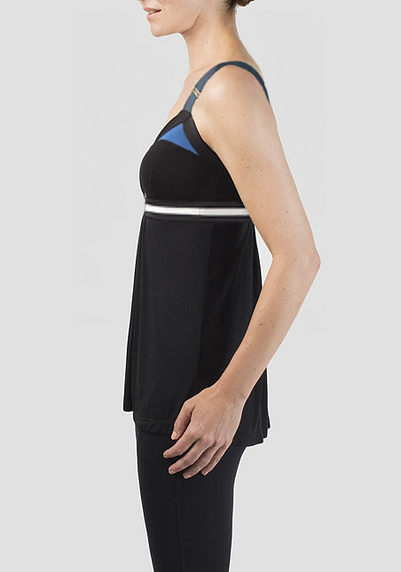 VPL Convexity Breaker Tank: Black with Azure VPL Convexity Breaker Tank: Black with Azure