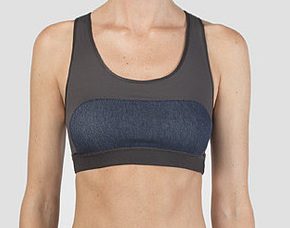 VPL Cortex Bra: Charcoal x Blue Denim VPL Cortex Bra: Charcoal x Blue Denim