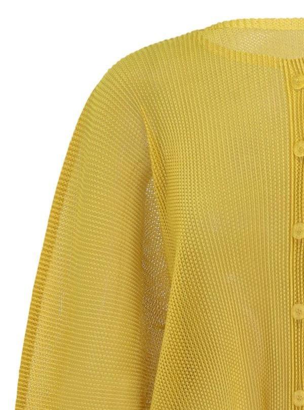 Issey Miyake Pleats Please Tatami July Cardigan - Yellow | Garmentory