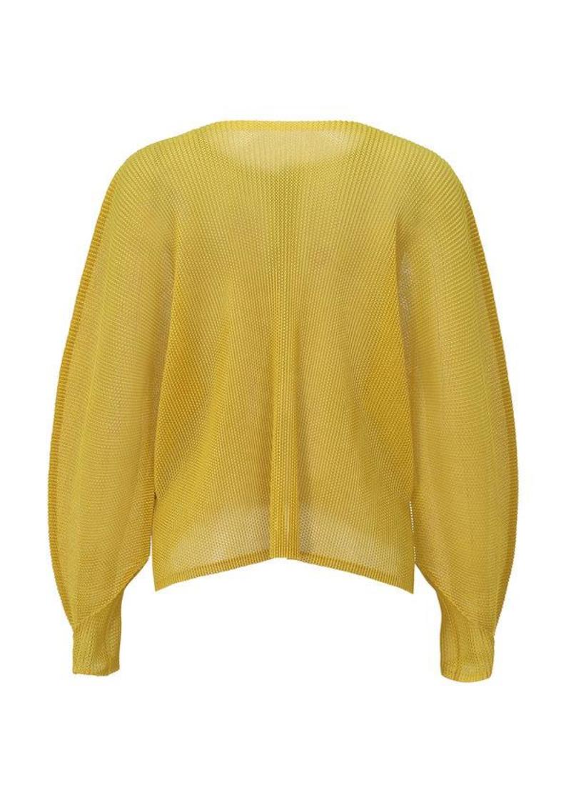 Issey Miyake Pleats Please Tatami July Cardigan - Yellow | Garmentory