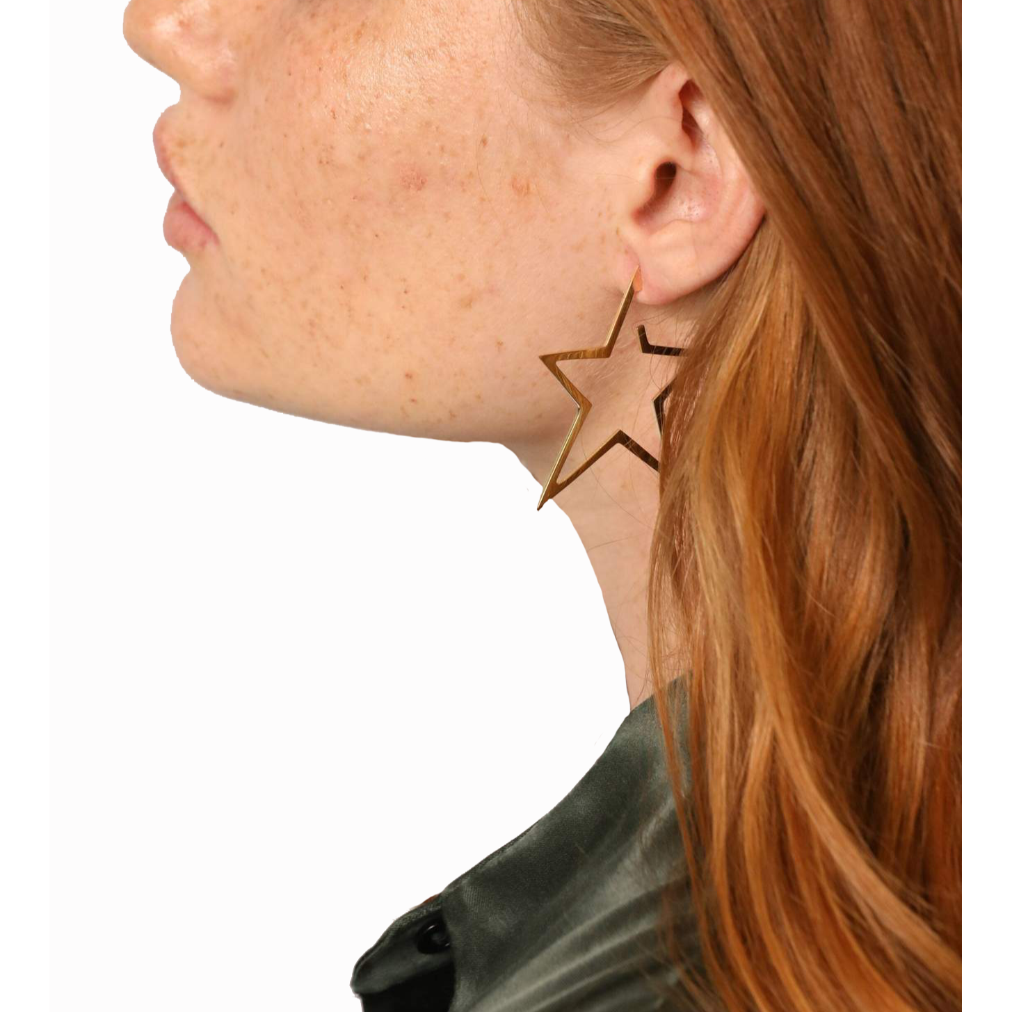 Jennifer Zeuner Sade Large Star earrings Gold Garmentory