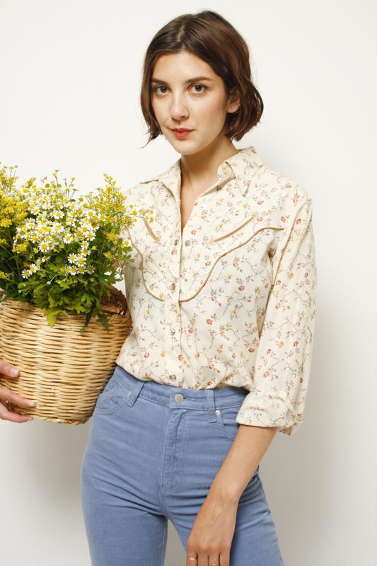 Vintage Wrangler Western Shirt Floral Garmentory