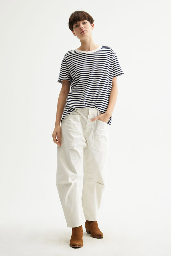 Nili Lotan Brady Tee - Dark Navy Stripe Nili Lotan Brady Tee - Dark Navy Stripe