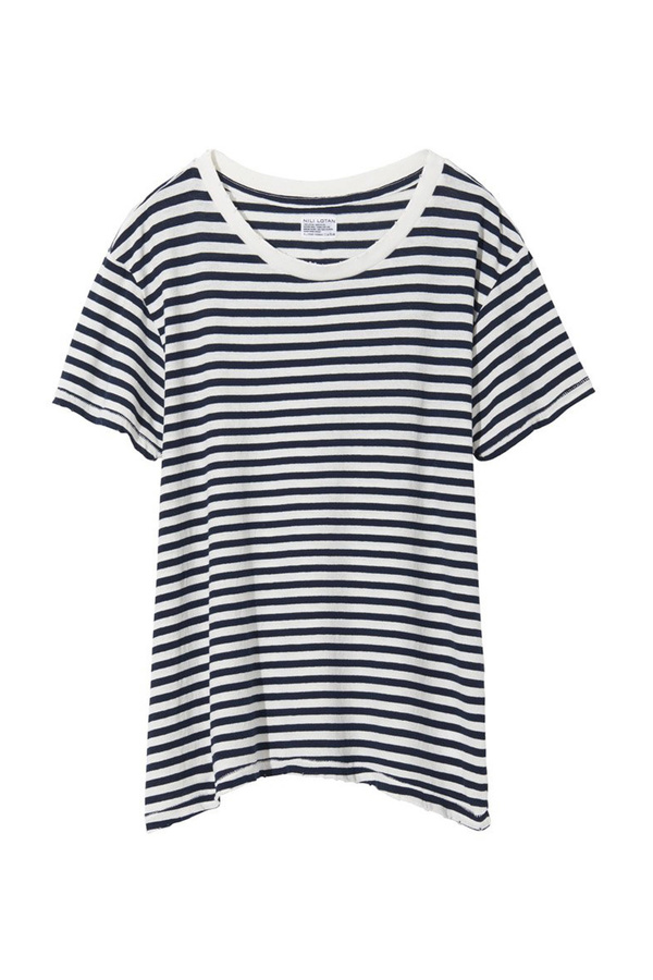 Nili Lotan Brady Tee - Dark Navy Stripe Nili Lotan Brady Tee - Dark Navy Stripe