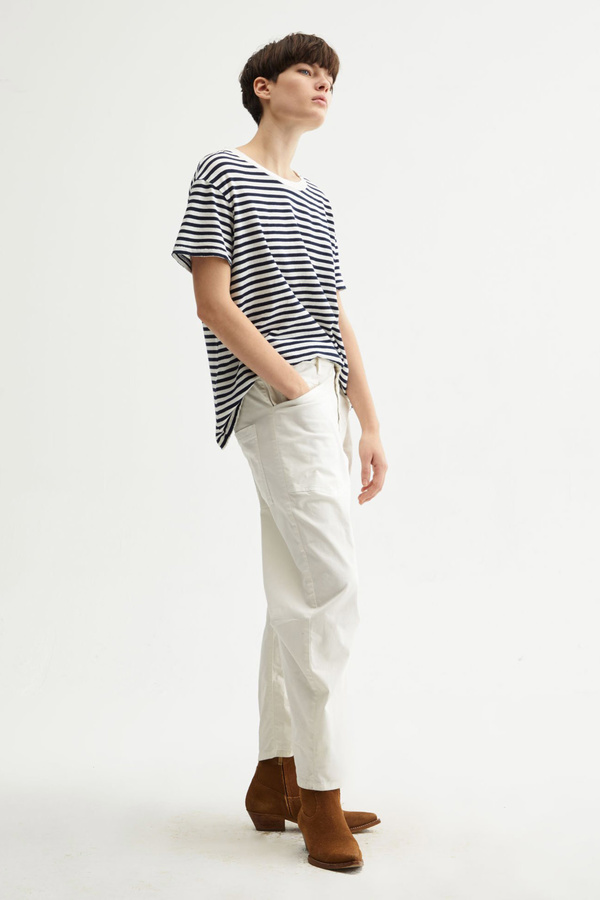Nili Lotan Brady Tee - Dark Navy Stripe Nili Lotan Brady Tee - Dark Navy Stripe