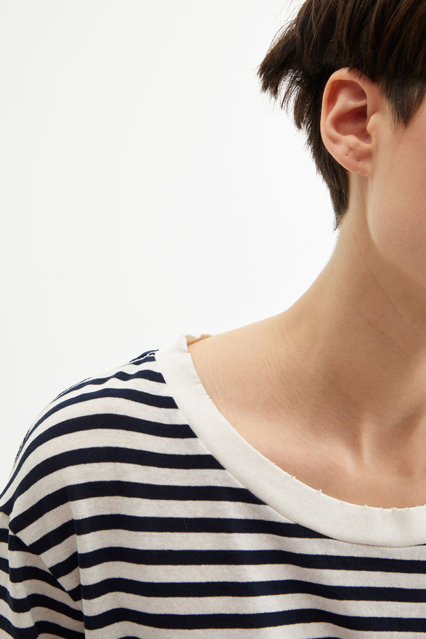 Nili Lotan Brady Tee - Dark Navy Stripe Nili Lotan Brady Tee - Dark Navy Stripe