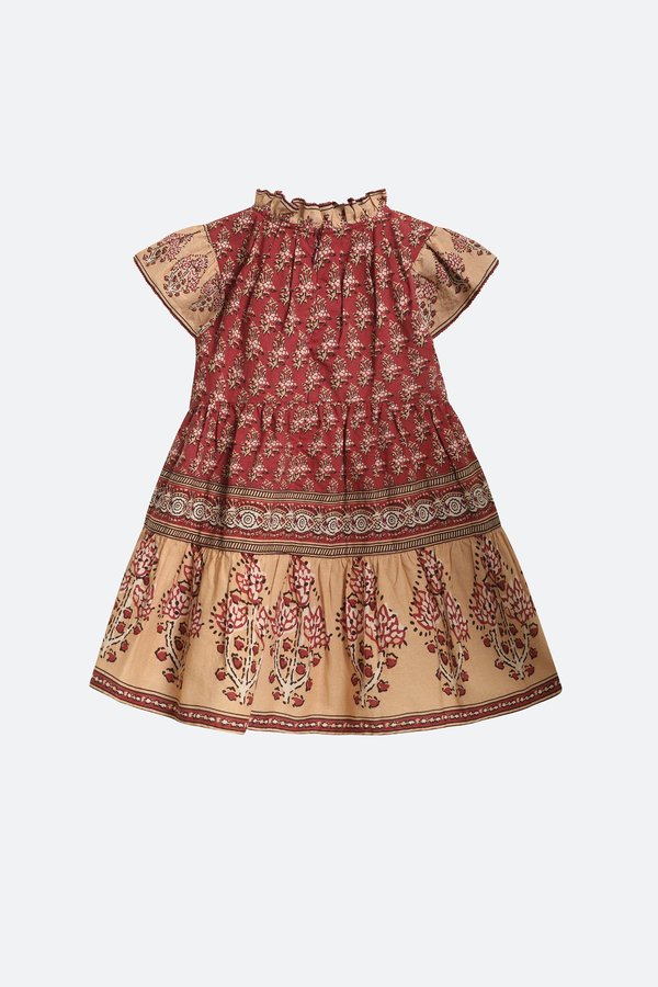 Kids Sea Ny Beaux Tiered Dress Red Brown Multi Garmentory