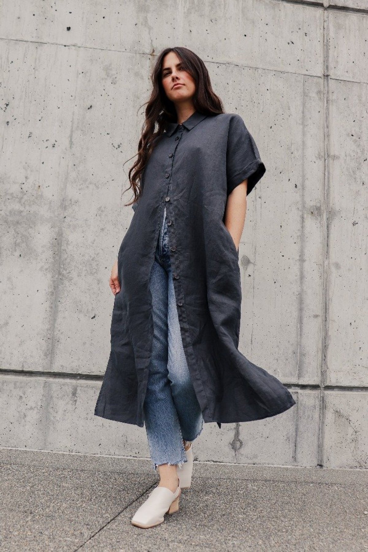 Filosofia Alexa Shirt Dress - Ink - Image 2 of 6