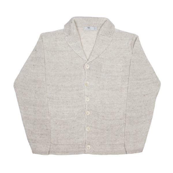 Inis Meáin Unwashed Linen Pub Jacket Mixed Beige Garmentory