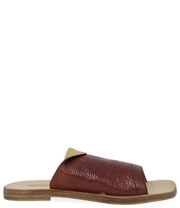Madison Maison By Silvano Sassetti Leather Sandal - Brown/Gold Madison Maison By Silvano Sassetti Leather Sandal - Brown/Gold