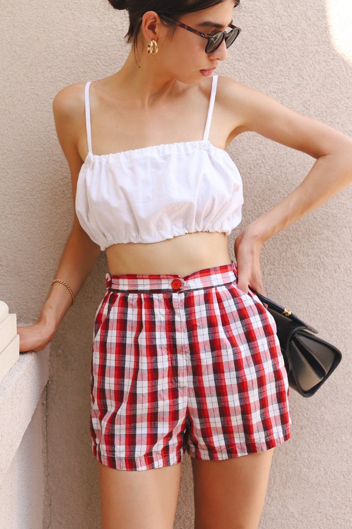 Vintage 1950s Shorts Red Plaid Garmentory