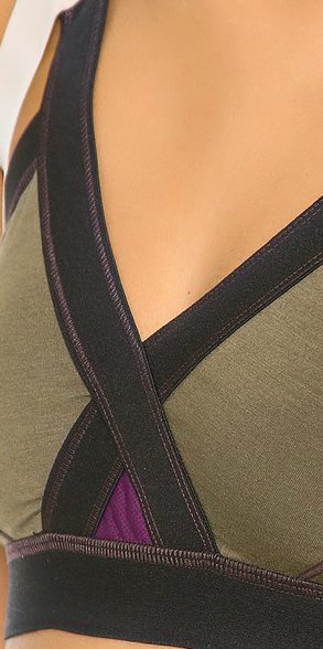 VPL Insertion Bra W: Military x Eggplant VPL Insertion Bra W: Military x Eggplant