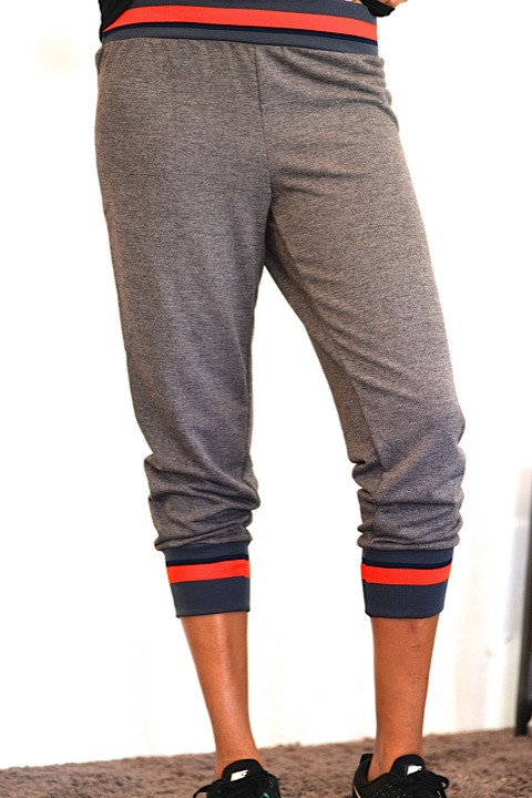 VPL Low Slung Capri: FAWN X CAUTION ORANGE VPL Low Slung Capri: FAWN X CAUTION ORANGE