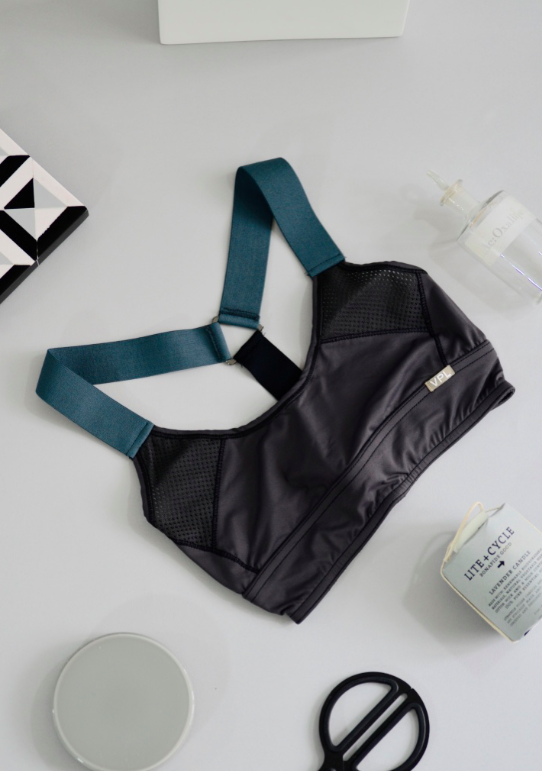VPL Neo Gridlock Bra: All Charcoal VPL Neo Gridlock Bra: All Charcoal