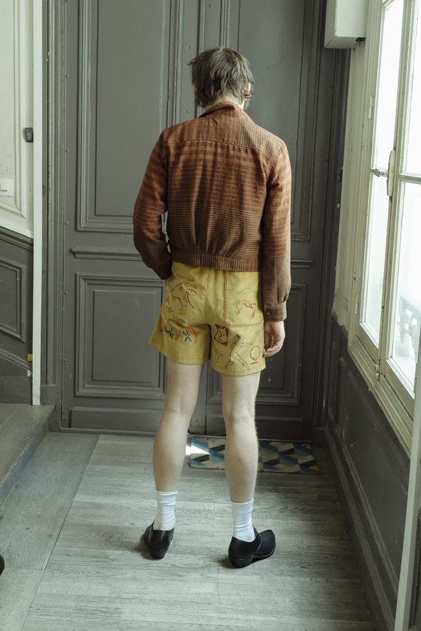 BODE Hand Drawn Senior Cords Rugby Shorts BODE Hand Drawn Senior Cords Rugby Shorts