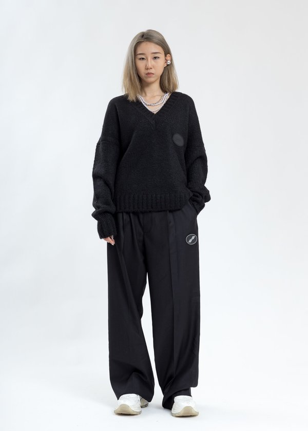 S【WE11DONE】LOGO TROUSERS／新品タグ付／送料込み we11done Logo Trousers - Black | Garmentory