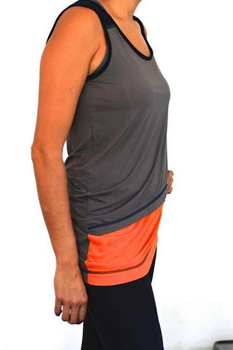 VPL Neo Isoterlus Tank: Grey x Caution Orange VPL Neo Isoterlus Tank: Grey x Caution Orange