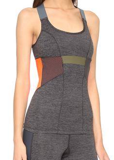 VPL Neo Overall Tank Shelf: Charcoal Marl x Caution Orange VPL Neo Overall Tank Shelf: Charcoal Marl x Caution Orange