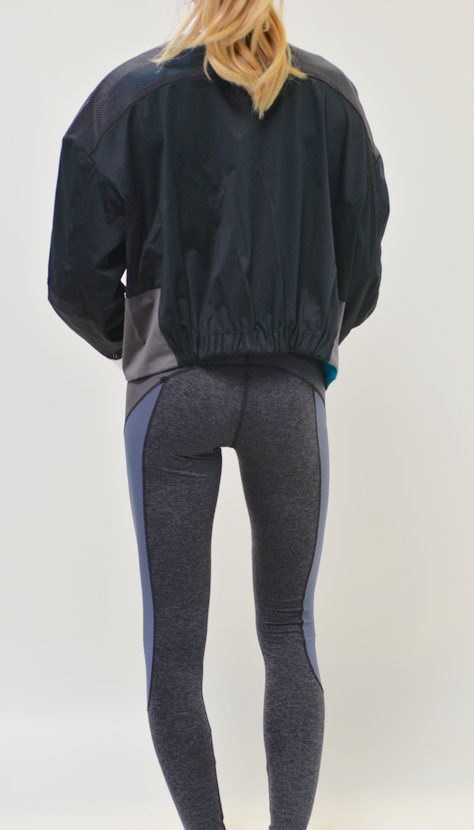 VPL Panopoly Jacket: Black & Turquoise Zipper VPL Panopoly Jacket: Black & Turquoise Zipper
