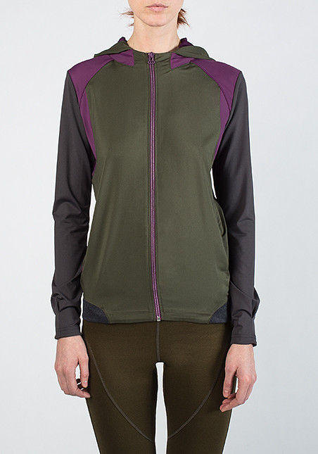 VPL Scuba Jacket: Military x Eggplant VPL Scuba Jacket: Military x Eggplant