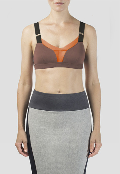 VPL Stripe B Bra: Taupe VPL Stripe B Bra: Taupe